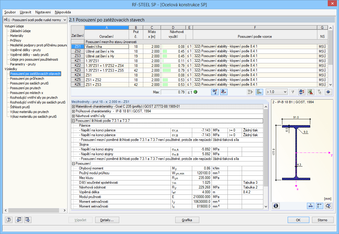 Nachweise lastfallweise