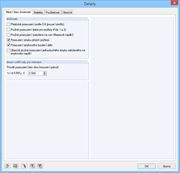 Detaileinstellungen Tragfähigkeit
