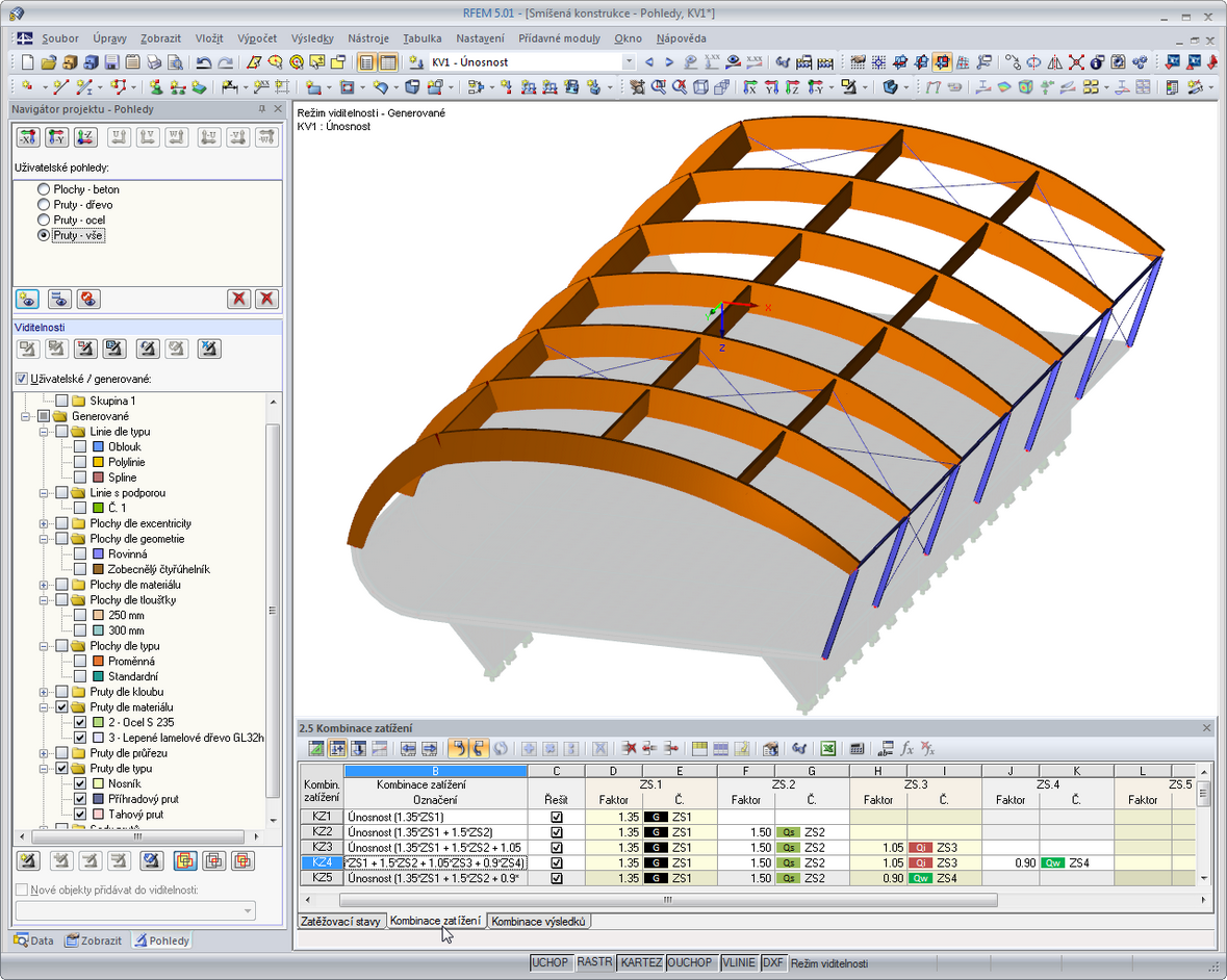 Navigátor projektu - Pohledy
