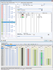 Kombinatorik-Dialog und Tabelle 2.5 Lastkombinationen