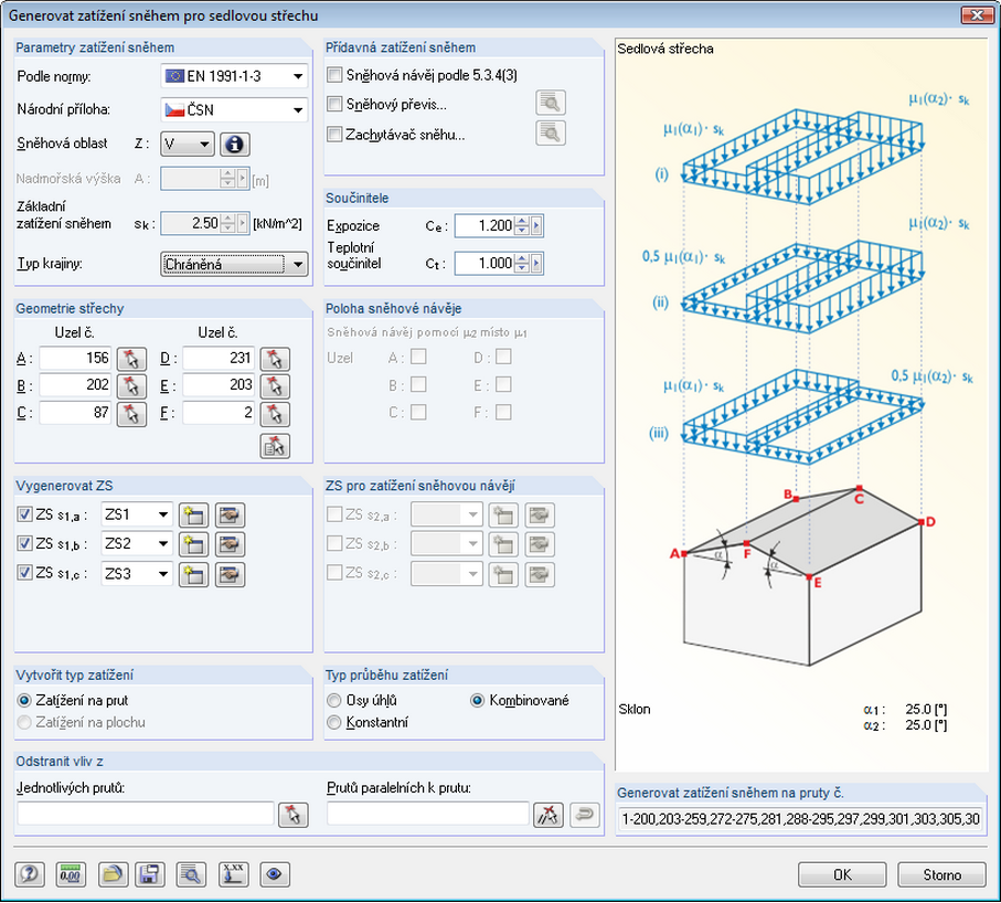 Schneelastgenerierung nach EN 1991-1-3