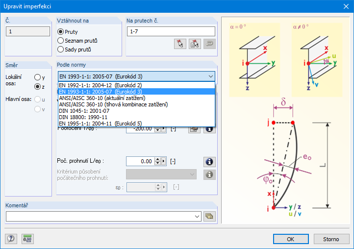Ermittlung der Stabschiefstellung