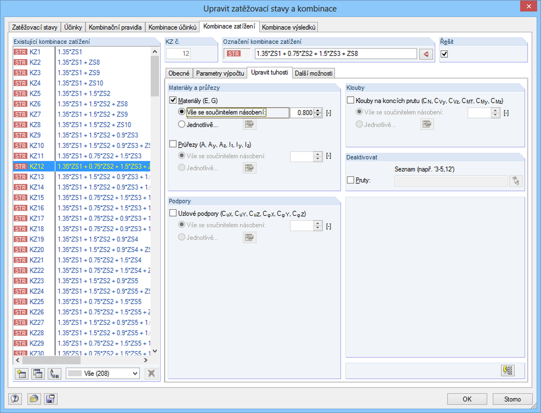 Zuordnung der Bemessungssituationen zu den Kombinationsregeln