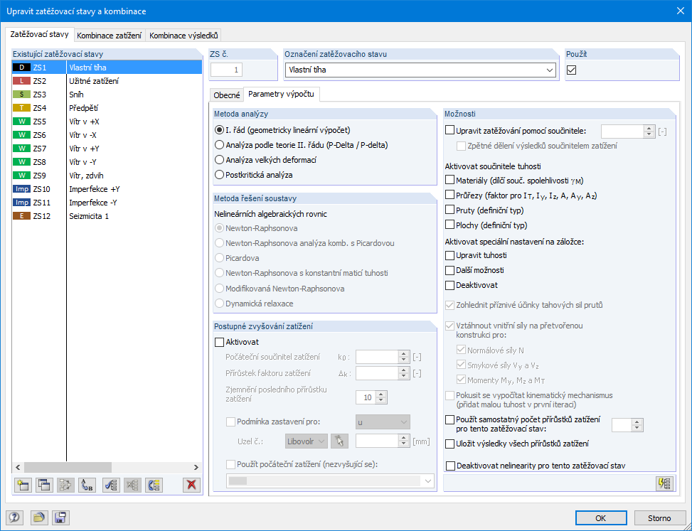 Wahl der Berechnungstheorie