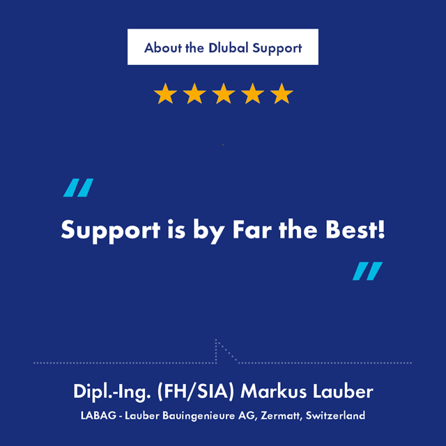 O podpoře ze strany Dlubal Software