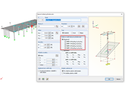 Oblasti průměrování v průnicích sloupů a desky