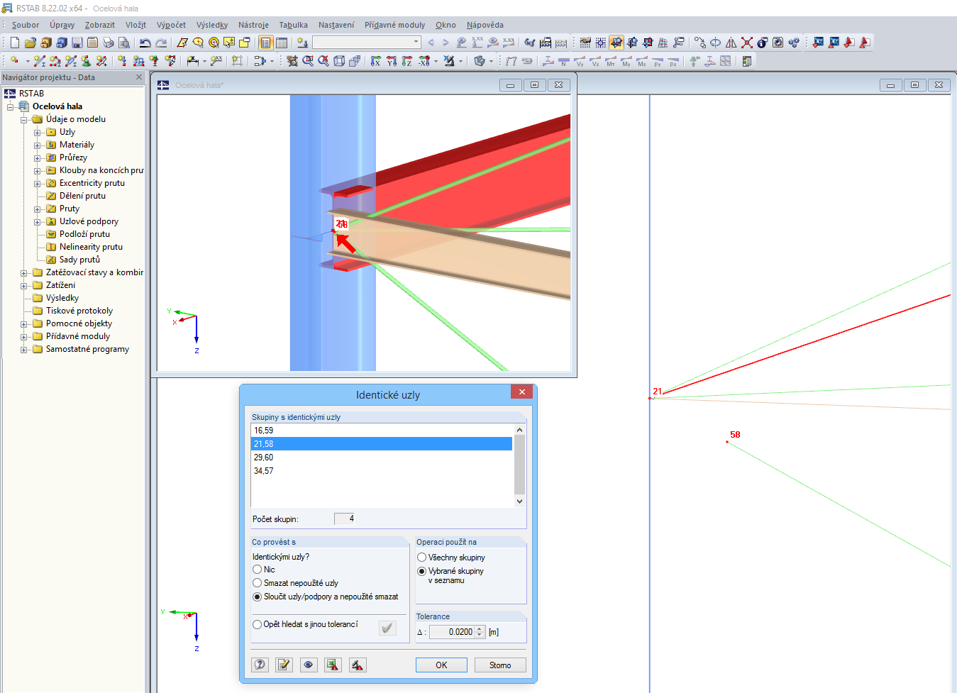 Kontrola modelu se sloučením uzlů