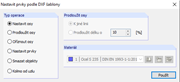 Dialog "Nastavit prvky podle DXF šablony"