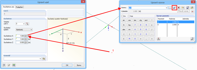 Obrázek 02 - Zadání parametrů „a“ a „b“