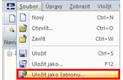 Uložit jako šablonu...