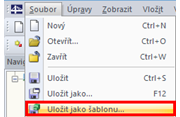 Uložit jako šablonu...