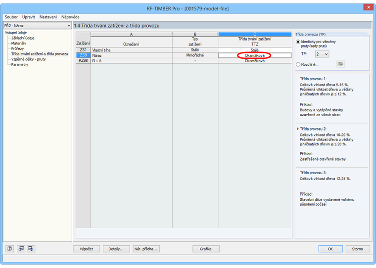 Třída trvání zatížení