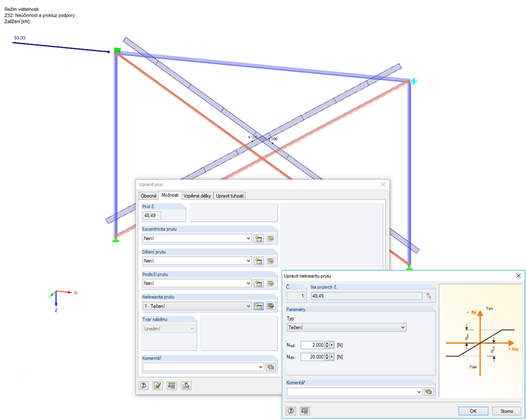 Diagonály s plastickými vlastnostmi