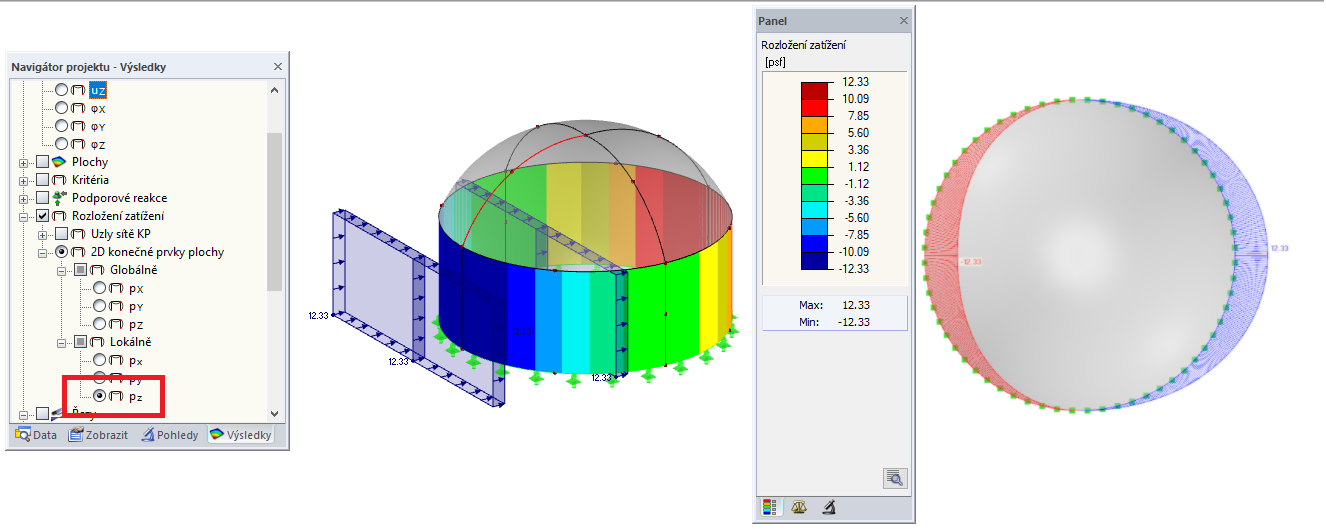 Load distribution along the perimeter walls
