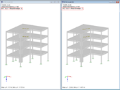 Posun podlaží v kombinaci výsledků (δx = 0,359 in; δy = 0,564 in)