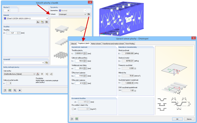 Vytvoření ploch z buněk