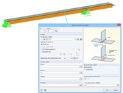 Kopplung Stab-Fläche mit Linienfreigabe