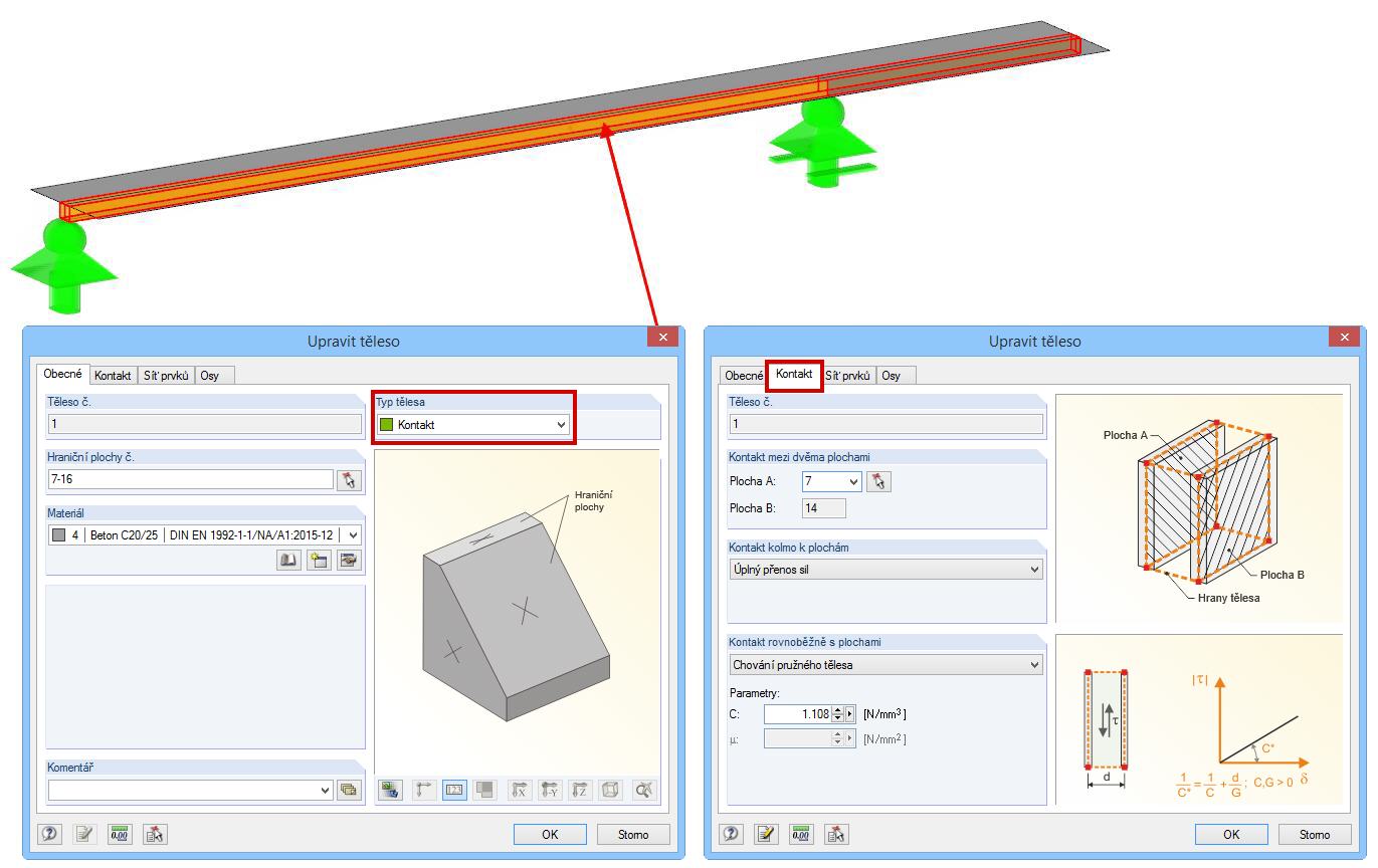 Kopplung Fläche-Fläche mit Kontaktvolumen
