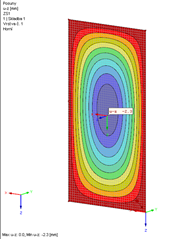 Výsledná deformace u tabule 2
