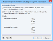 Nastavení: Směr výztuže zadaný uživatelem