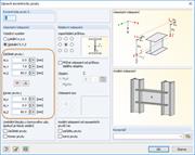 Zadání excentricity na nosníku