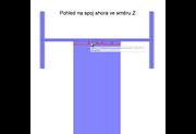 Pohled na spoj shora ve směru Z