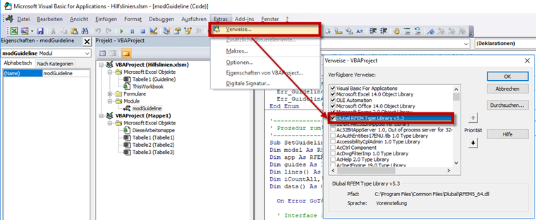 Vložit RFEM Type Library