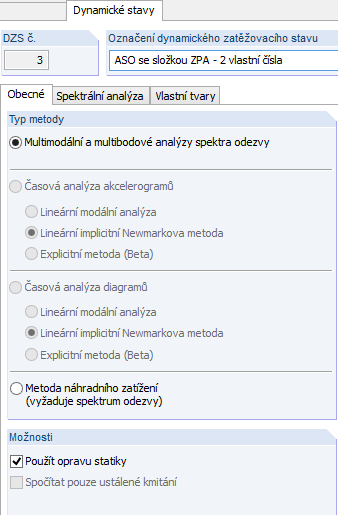 Aktivierung der ZPA-Methode in DYNAM Pro - Erzwungene Schwingungen