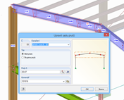 Sady prutů v programu RFEM zahrnující jednotlivé pruty odpovídají fyzikálním prvkům v modelu BIM