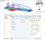 Generované zatěžovací stavy pohyblivého zatížení z RF-MOVE Surfaces na RFEM modelu