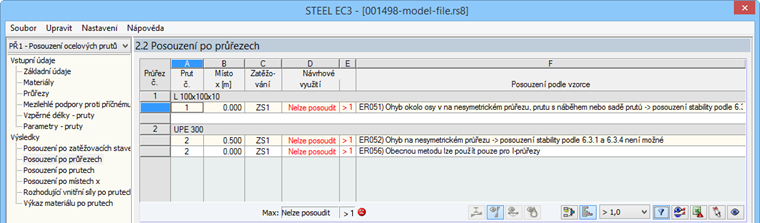 Výsledek neúspěšného pokusu provést posouzení