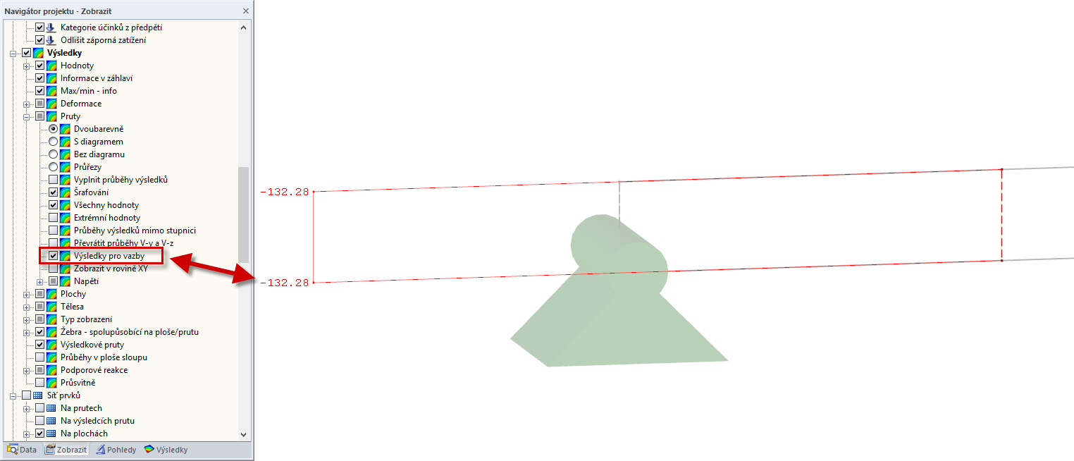 Aktivovat "Výsledky pro vazby"