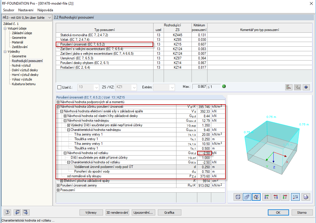 Bemessungswert der Grundbrucheinwirkung