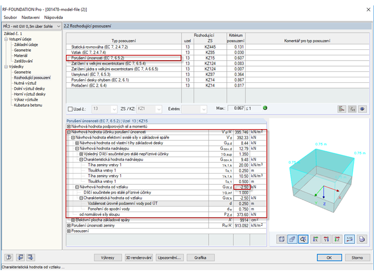 Bemessungswert der Grundbrucheinwirkung