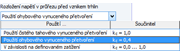Výběr pro rozdělení napětí, součinitel kc