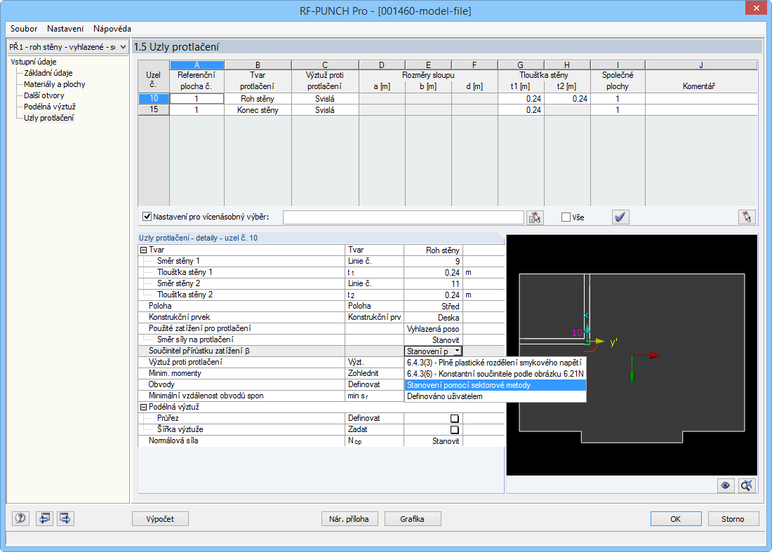 Auswahl der Methode für die Ermittlung des Lasterhöhungsfaktors β