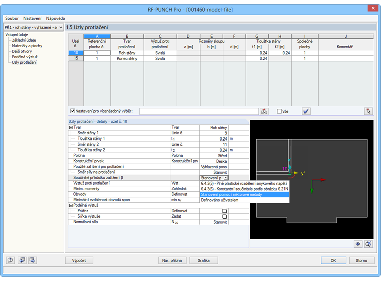 Auswahl der Methode für die Ermittlung des Lasterhöhungsfaktors β
