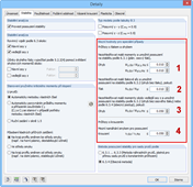 Definice mezních hodnot pro zvláštní případy