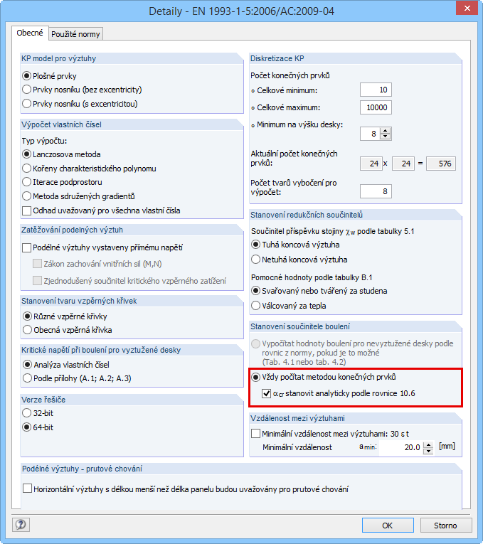 Kritischen Lastfaktor analytisch berechnen oder aus FEM-Berechnung verwenden