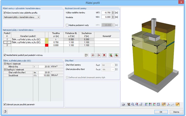 Bodenprofil im Endzustand