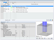 Dialog „3.1 Posouzení - shrnutí“ s podrobnými údaji o požadované hloubce kalichu