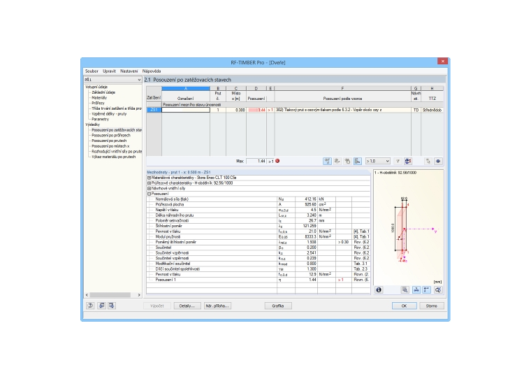 Využití v modulu RF-TIMBER Pro