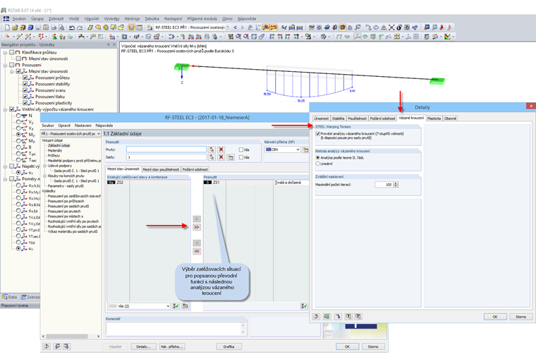 3 - Zusatzmodul RF-/STAHL EC3 mit Erweiterung RF-/STAHL Wölbkrafttorsion