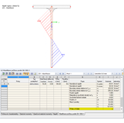 Tabulka v programu SHAPE-THIN „6.2 Klasifikace průřezu podle EN 1993-1“ a průběh napětí