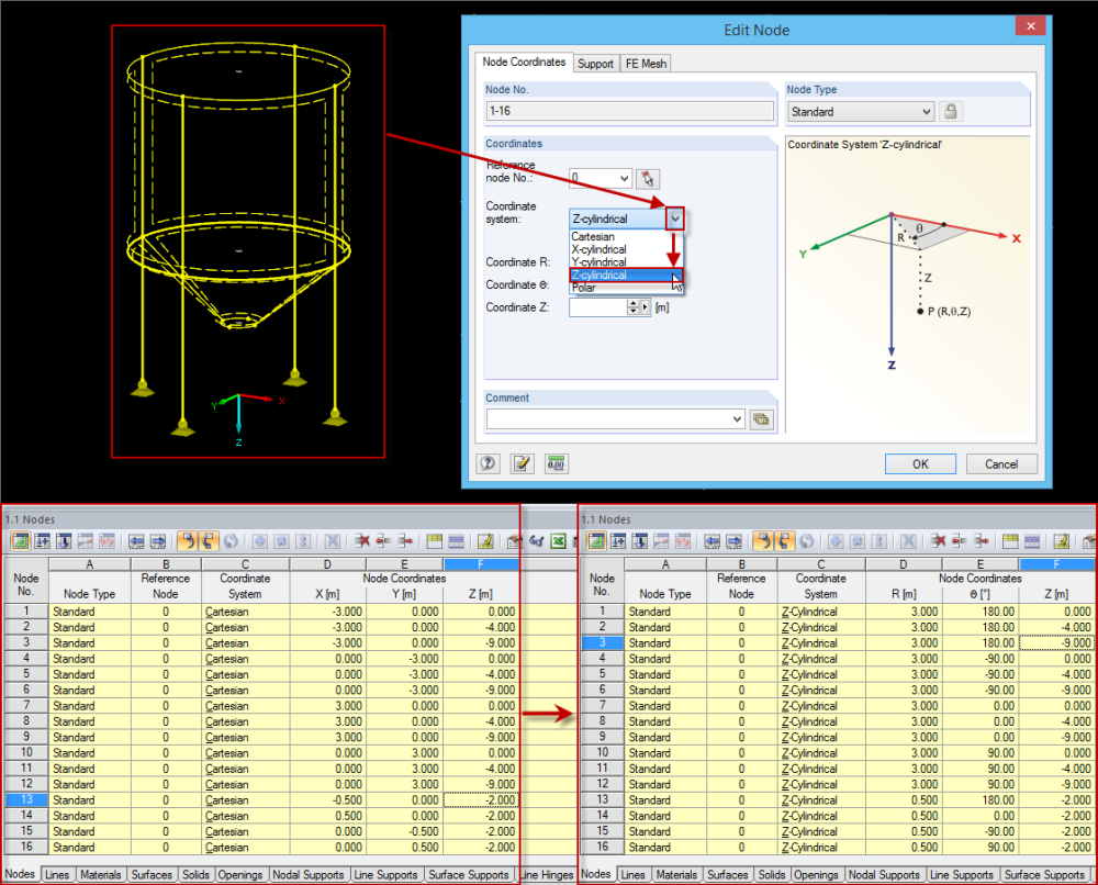 Válcový souřadný systém