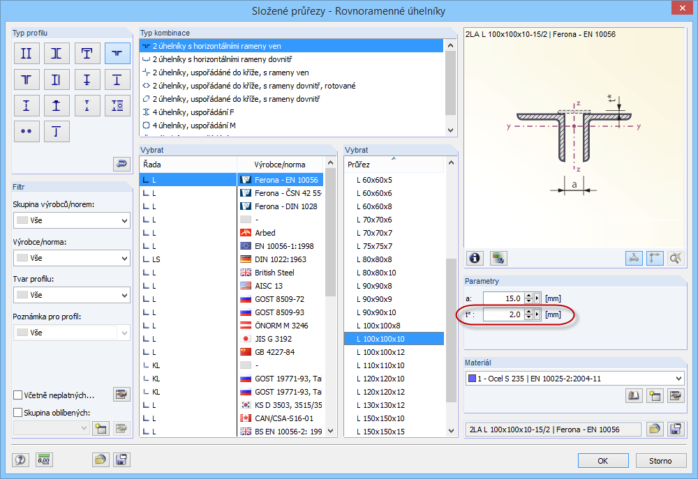 Einzel- oder mehrteiliger Stab beim Stabilitätsnachweis von Doppelwinkeln