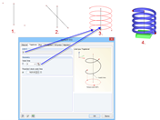 Pružina pomocí trajektorie