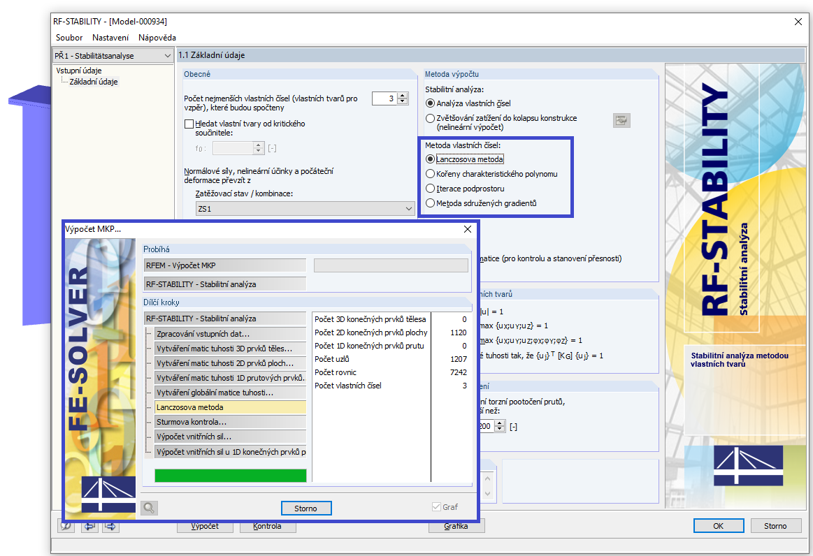 Metody vlastních čísel v RF-STABILITY
