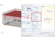 Zohlednění typu okapu při generování zatížení větrem