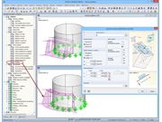Zobrazení průsečíku volných plošných zatížení
